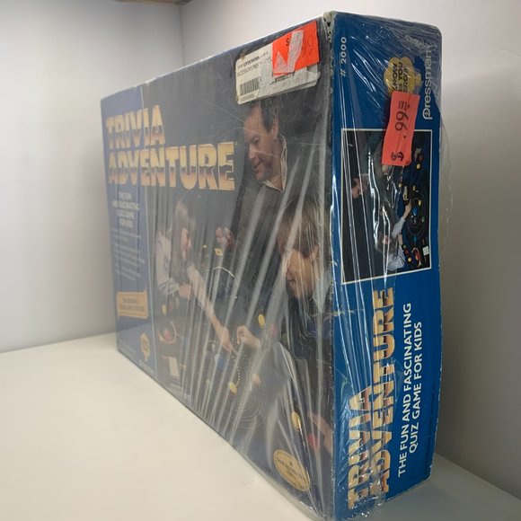 Trivia Adventure Quiz Pressman Board Game #2000 Vintage 1983 Original Seal ON! - Picture 2 of 6